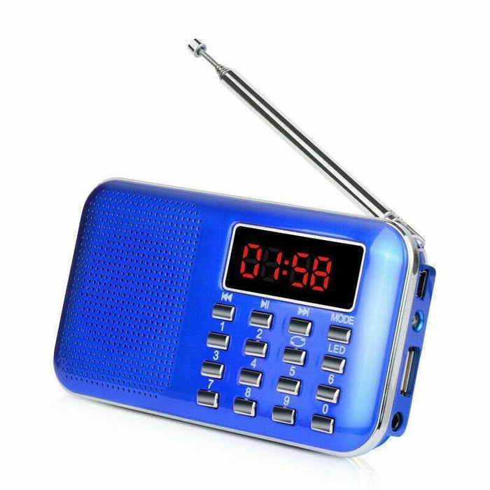 Portable Digital AM FM Radio Media Speaker MP3 Music Player Support TF Card