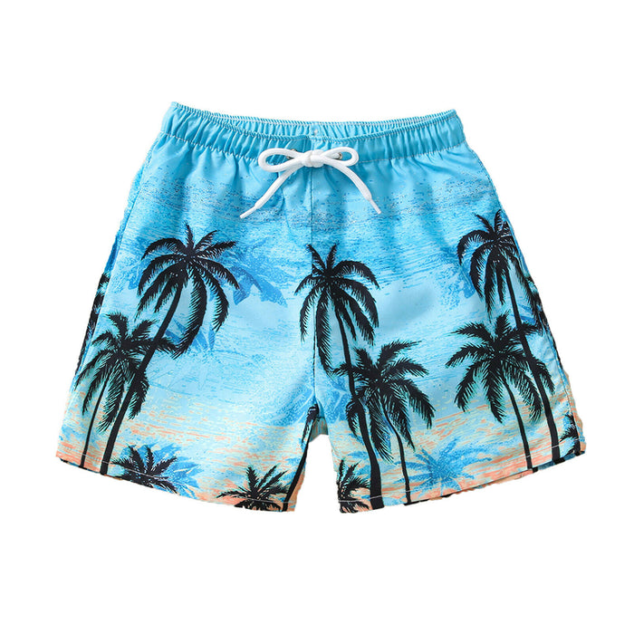 Toddler Boys Beach Shorts Coconut Tree Sleeveless Outdoor Tropical
