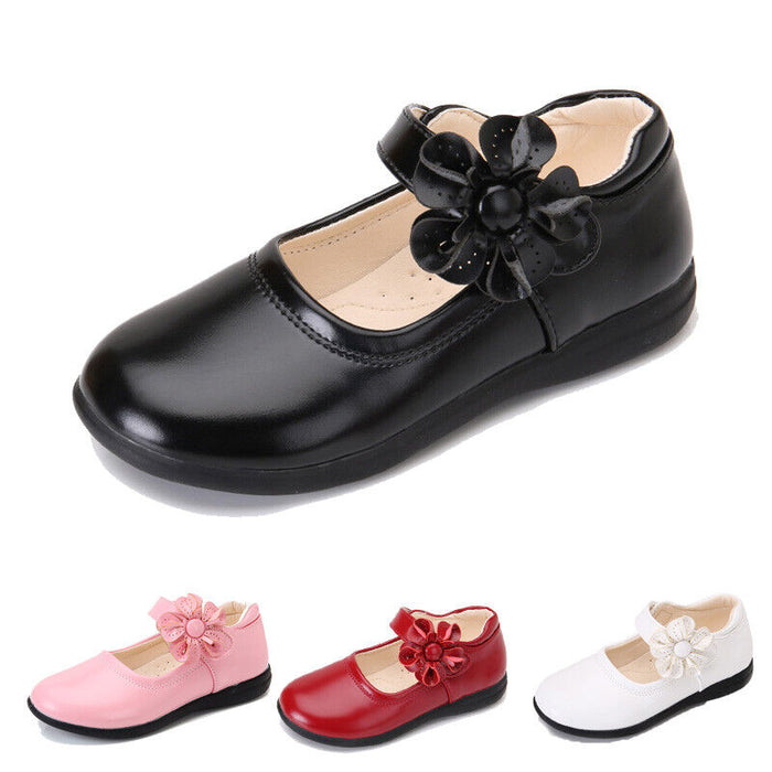 Girls' Flats School Shoes Leather Water Resistant School Shoes Big Kids(7years +) Little Kids(4-7ys)