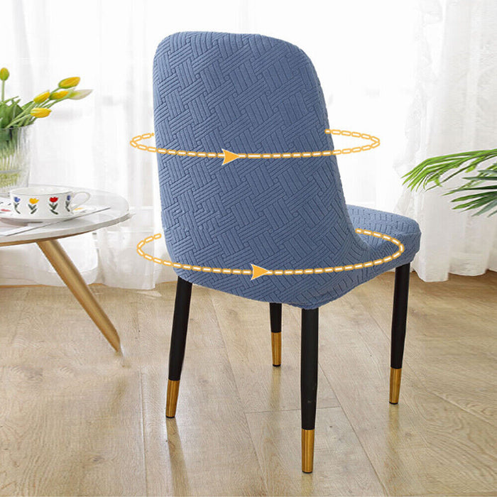 Dinning Chair Cover Stretch Chair Seat Slipcover Spandex with Elastic Bottom Protector for Dining Room