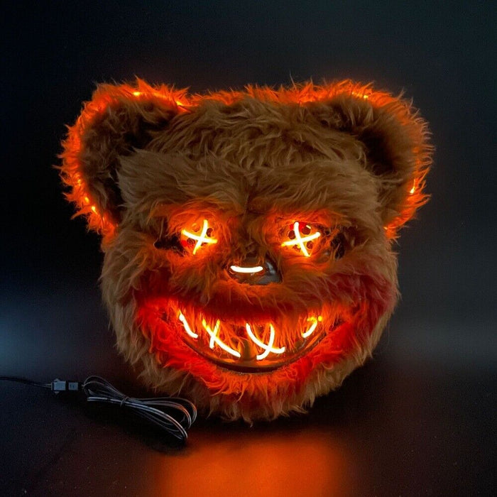 Halloween Horror Mask Glows Bloody Rabbit Horror Costume Props Halloween