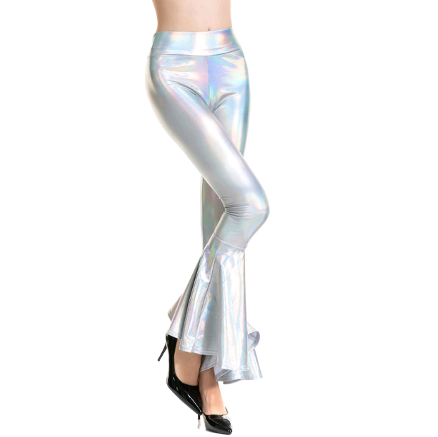 Disco Dance Costumes Exotic Dancewear Pole dance Pants Ruffles Ruching Pure Color
