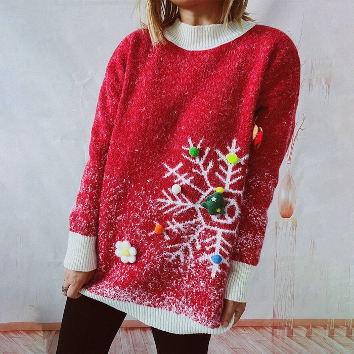 Women's Ugly Christmas Sweater Pullover Sweater Jumper Christmas Sweaters Crew Neck