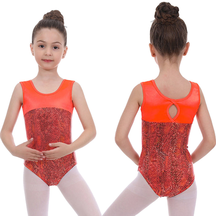 Kids' Dancewear Gymnastics Leotard / Onesie Printing Splicing Girls' Performance