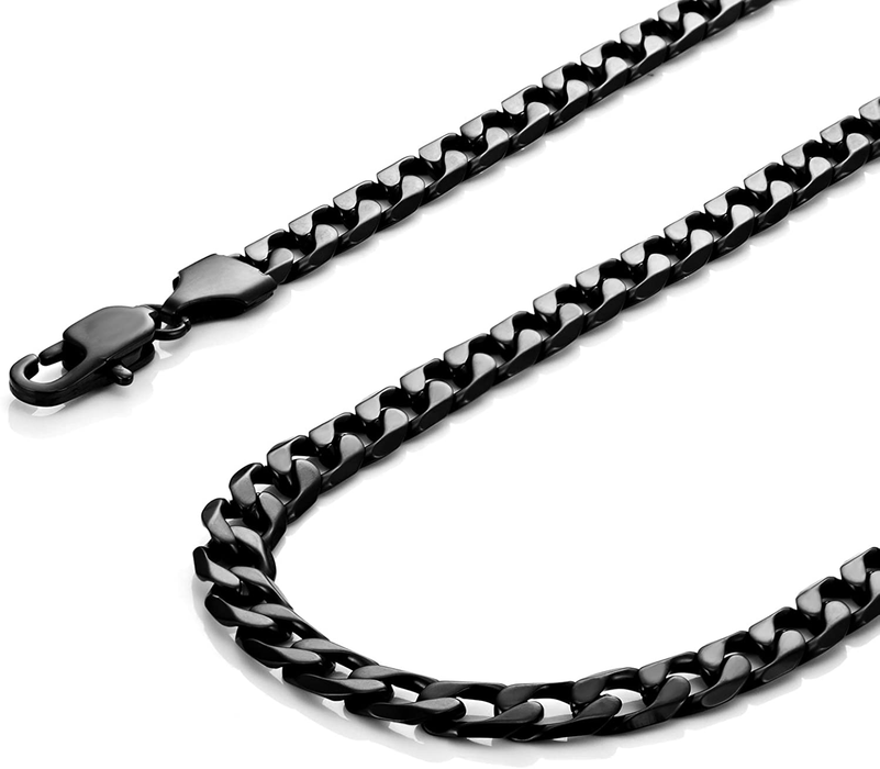 Urban-Jewelry Powerful Mens Necklace Black