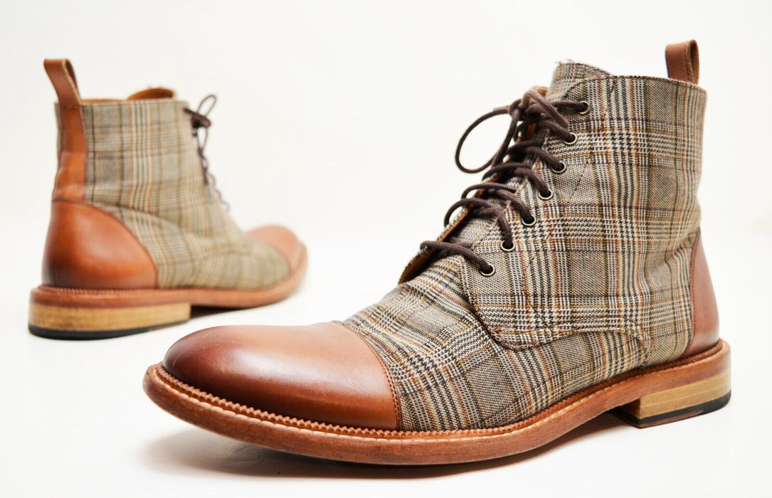 Men's Boots Retro Brogue Dress Shoes Walking Casual Daily Leather Comfortable Booties