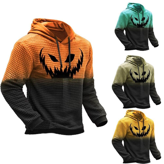 Cartoon Color Block Graphic Prints Daily Classic Casual Men's 3D Print Pullover Halloween