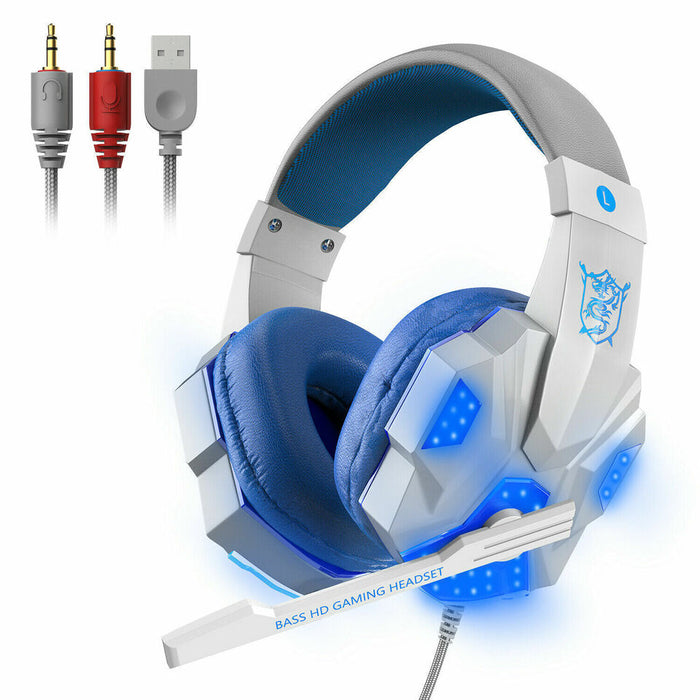 SY830 Over-Ear Gaming Headset With LED Backlight Wired Headphones With Microphone For Laptop Mac