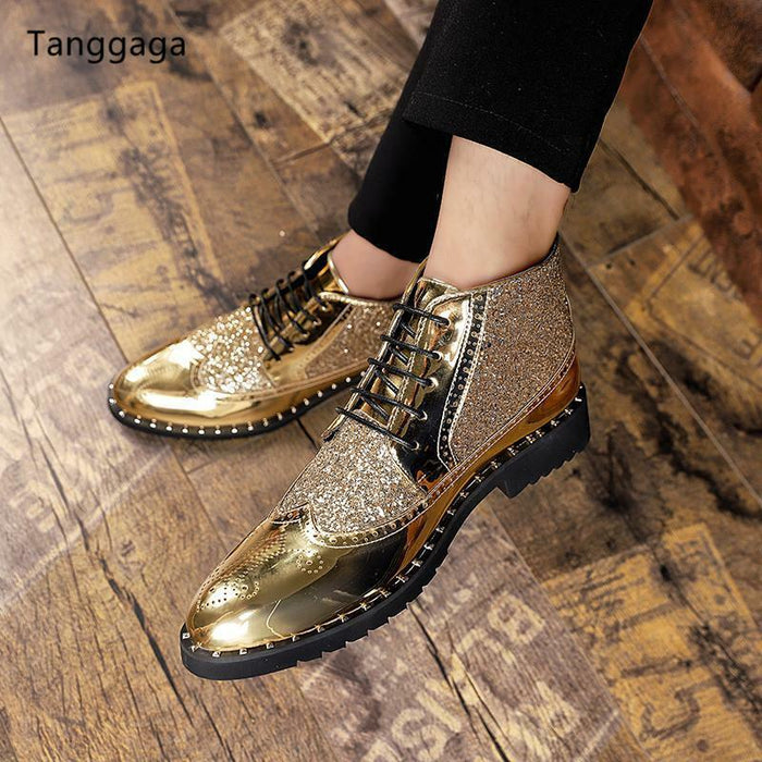 Men's Boots Oxfords Brogue Dress Shoes Wingtip Shoes Business British Office & Career