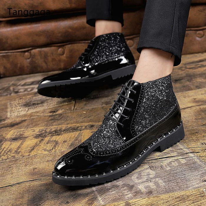 Men's Boots Oxfords Brogue Dress Shoes Wingtip Shoes Business British Office & Career