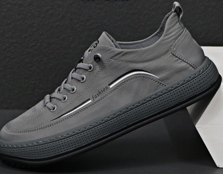 Men's Sneakers Platform Sneakers Walking Casual Outdoor Daily Canvas Breathable Elastic Band Black Green Gray Summer Spring