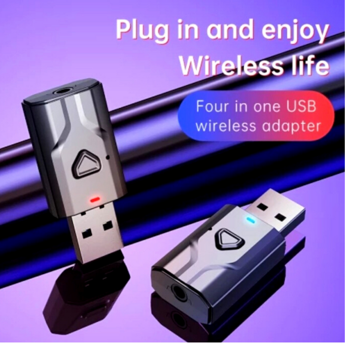 Mini USB Bluetooth 5.0 Audio Receiver Transmitter 4 IN 1 Mini 3.5mm Jack AUX RCA Stereo