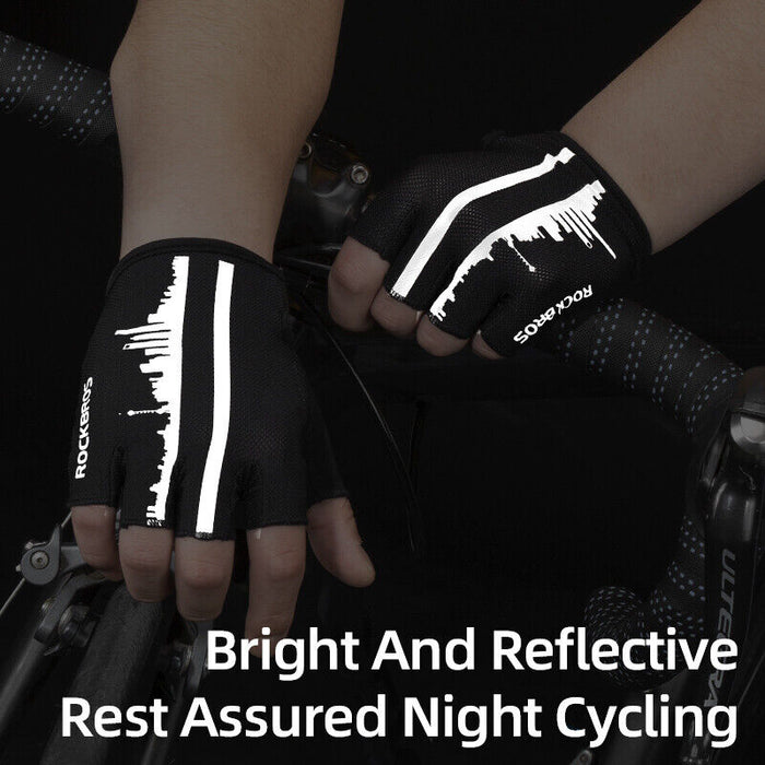 ROCKBROS Bike Gloves Cycling Gloves Touch Gloves Half Finger Windproof Warm Breathable