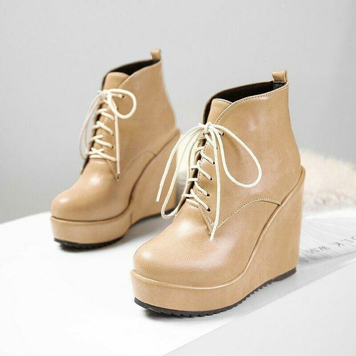 Women's Boots Platform Boots Height Increasing Shoes Daily Booties Ankle Boots Winter Buckle