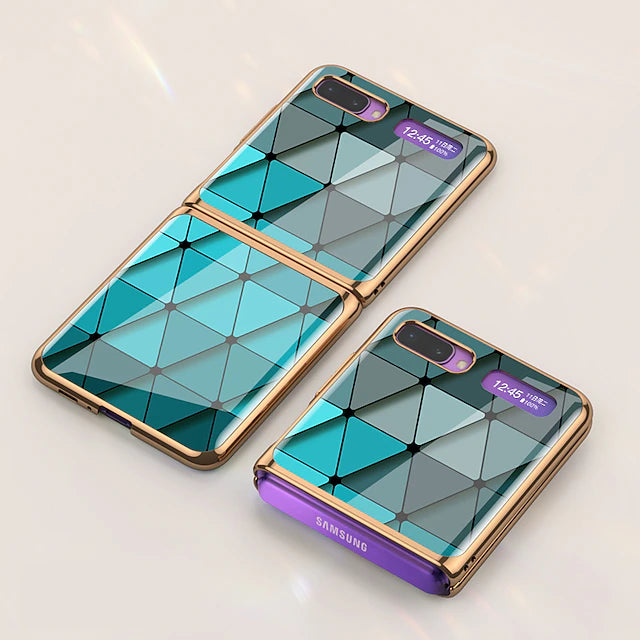 Phone Case For Samsung Galaxy Z Flip 5 Z Flip 4 Z Flip 3 Z Flip 2 Z Flip Back Cover Plating Camera Lens