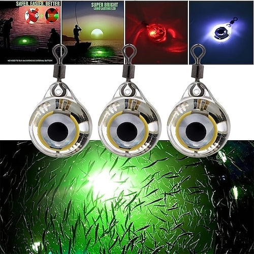 LED Fishing Light Luminous Mini Fish Eye Bait Lure LED Underwater Fishing Bait