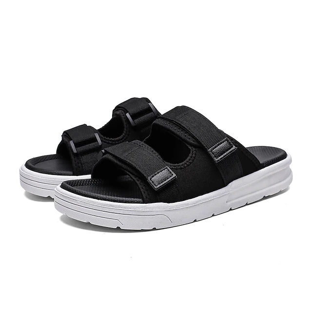 Men's Sandals Flat Sandals Walking Casual Athletic Elastic Fabric Breathable Booties