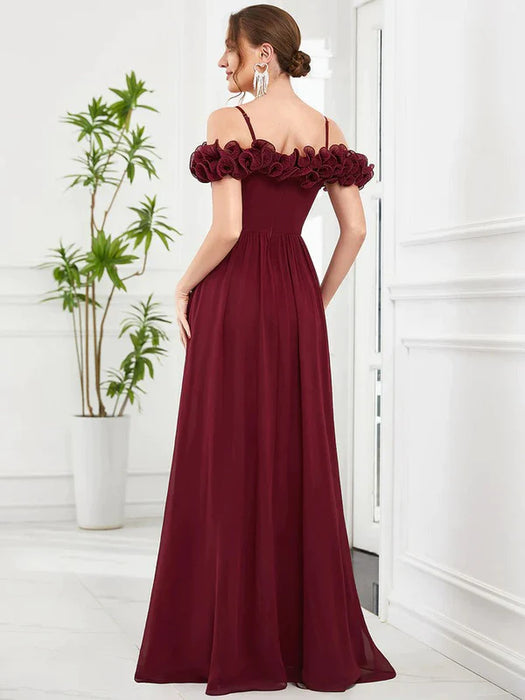A-Line Prom Dresses Vintage Dress Wedding Guest Birthday Floor Length Sleeveless Off Shoulder
