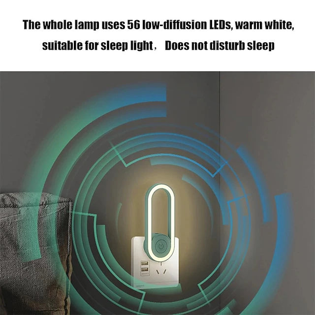 Bug Zapper Portable Ultrasonic Mosquito Repellent Mini LED Night Light