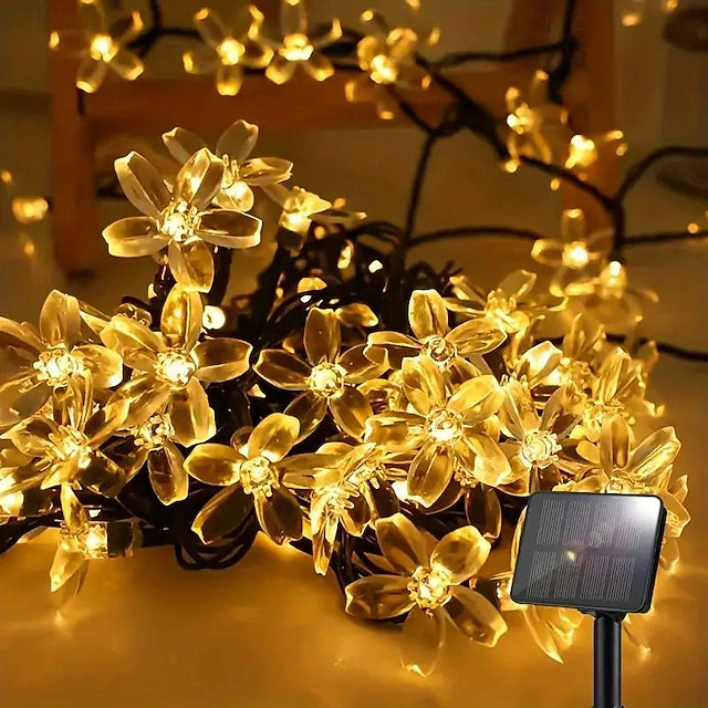 LED Solar String Lights 6.5m 30LED Waterproof Outdoor Deco Patio Lights for Easter