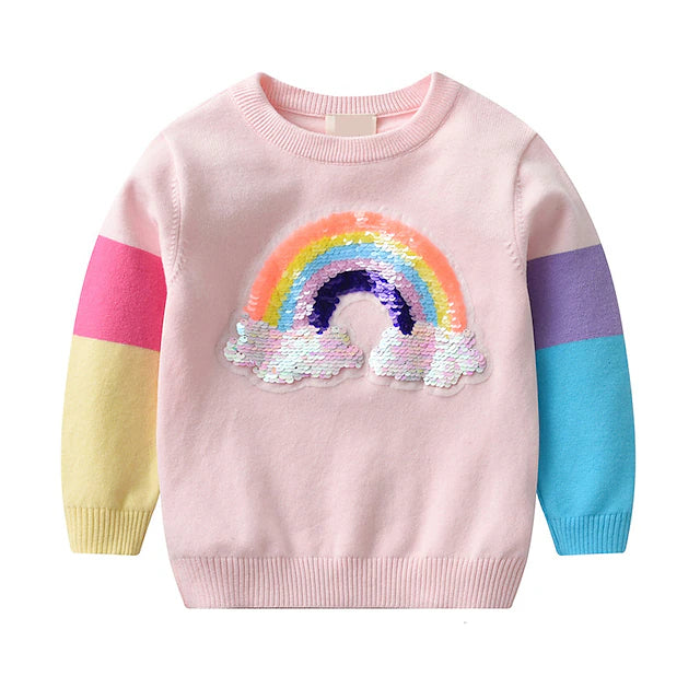 Toddler Girls' Sweatshirt Color Block Outdoor Long Sleeve