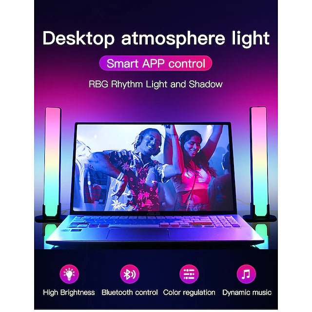 Tuya Wifi Computer Desktop Atmosphere Lamp RGB Smart Bluetooth