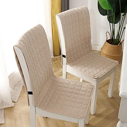 Dining Chair Cover Chair Seat Cushion Pad Slipcover Non-Slip with Ties Thick Durable and Washable Pads for Dining Room