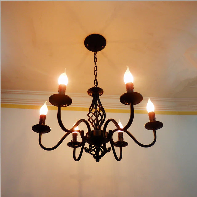 6-Light 36 cm Candle Style Chandelier Metal Candle-style Others Chic & Modern 110-120V 220-240V