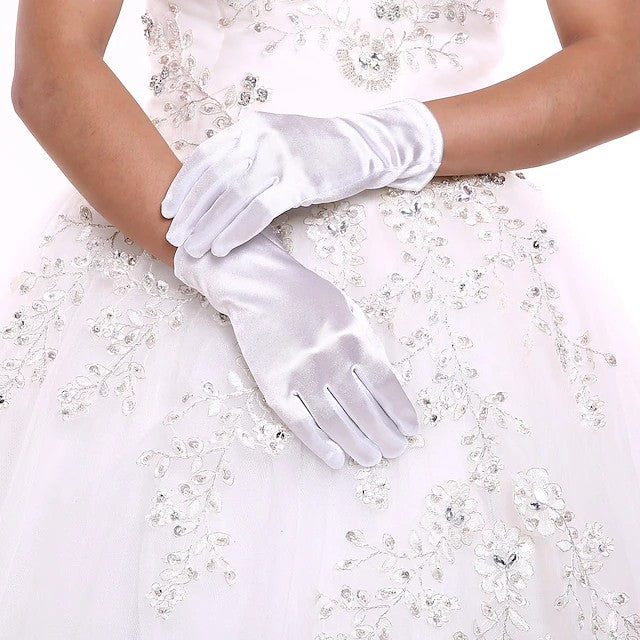 Spandex / Polyester Wrist Length Glove Classical / Bridal Gloves / Party / Evening Gloves With Solid Wedding / Party Glove