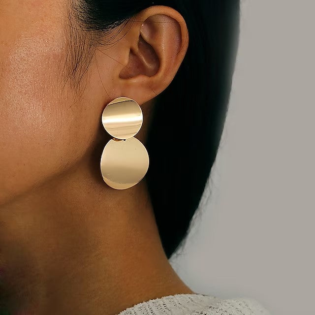 1 Pair Drop Earrings Hoop Earrings For Women's Party Evening Street Gift Alloy Geometrical Birthday