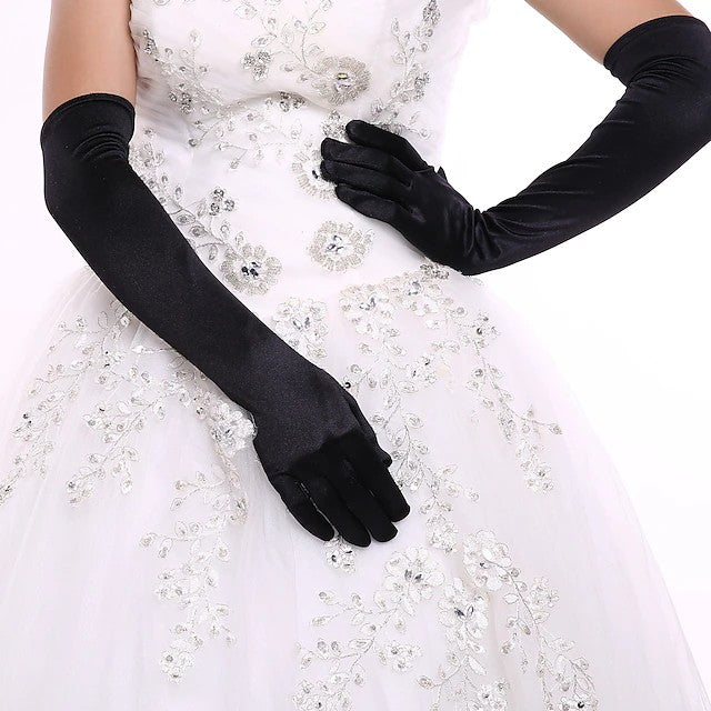 Spandex / Polyester Elbow Length Glove Classical / Bridal Gloves / Party / Evening Gloves
