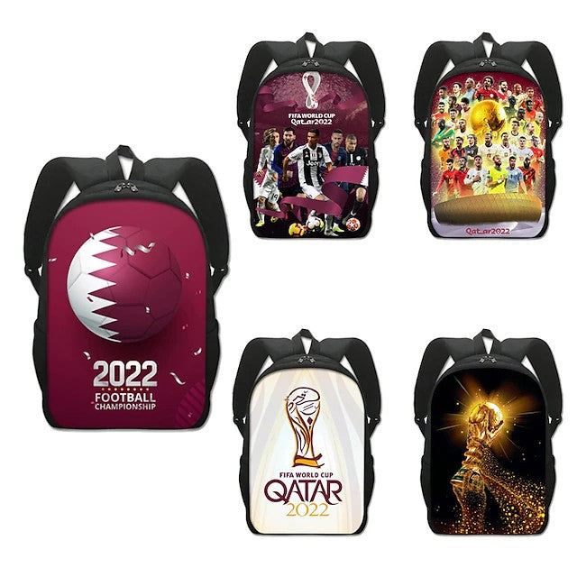 2022 New Qatar World Cup Schoolbag For Primary School Students Polyester