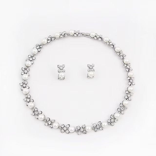 Bridal Jewelry Sets 2pcs Alloy 1 Necklace Earrings Women's Personalized