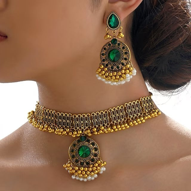 Bridal Jewelry Sets 1 set Alloy 1 Necklace Earrings Women's Fashion Luxury