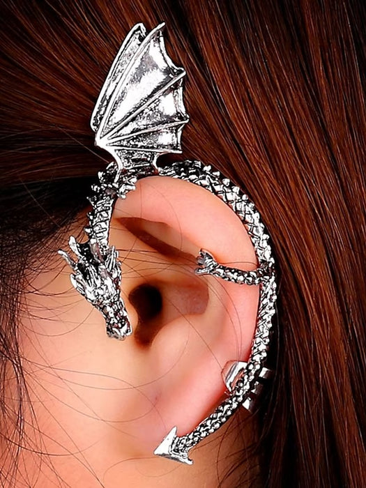 1PC Hanging Earrings Single Earring For Women's Date Birthday Alloy Classic Dragon