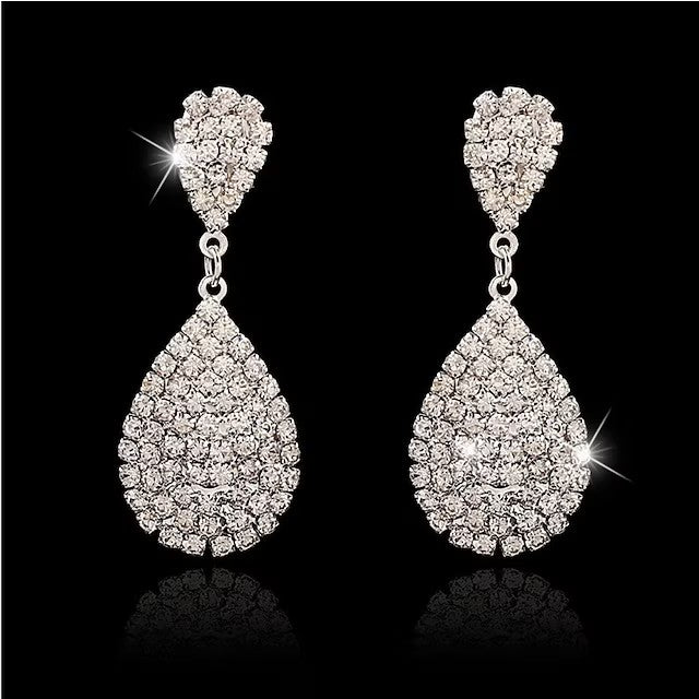 Women's Earrings Classic Drop Elegant Fashion Simple Style Earrings Jewelry Silver For Date Festival 1 Pair