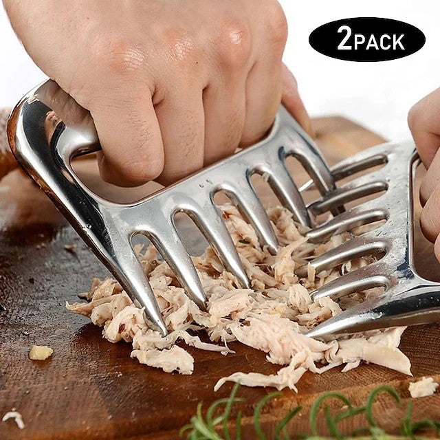 2 PACK Spot All Stainless Steel Cooked Food Divider Turkey Fork Meat Divider
