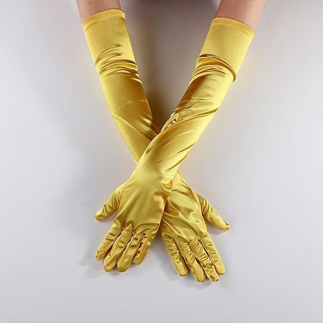 Satin Stretch Satin Women's Gloves Sexy Dinner Show Wedding Gloves
