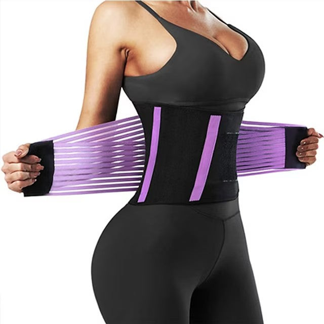 Abdominal Toning Belt Sports Polyester Yoga Fitness Gym Workout Stretchy Fat Burner