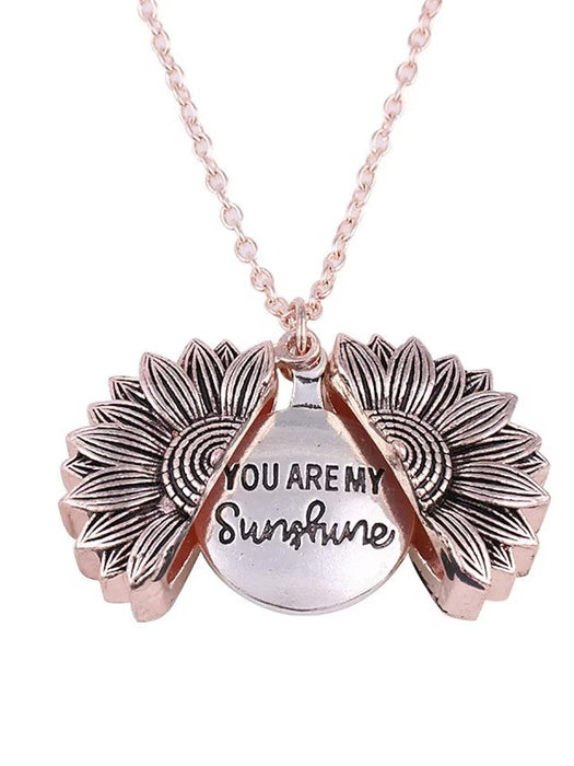 Women's necklace Fashion Street Sunflower Necklaces / Gold / Silver / Fall / Winter / Spring