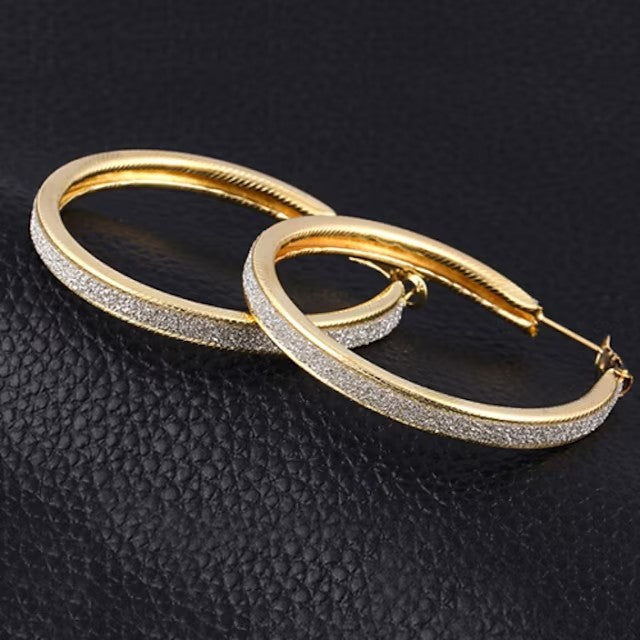 Women's Cubic Zirconia Hoop Earrings Classic Machete Star Statement Ladies