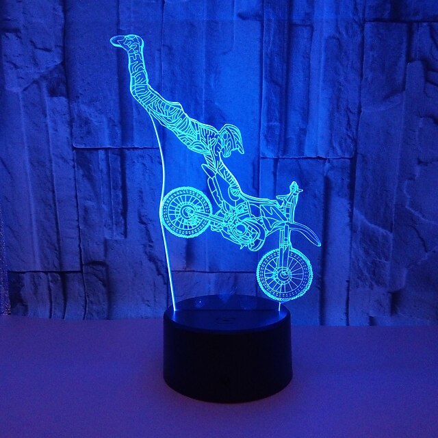 Irregular 3D Nightlight Night Light Color-Changing with USB Port Touch USB 1pc