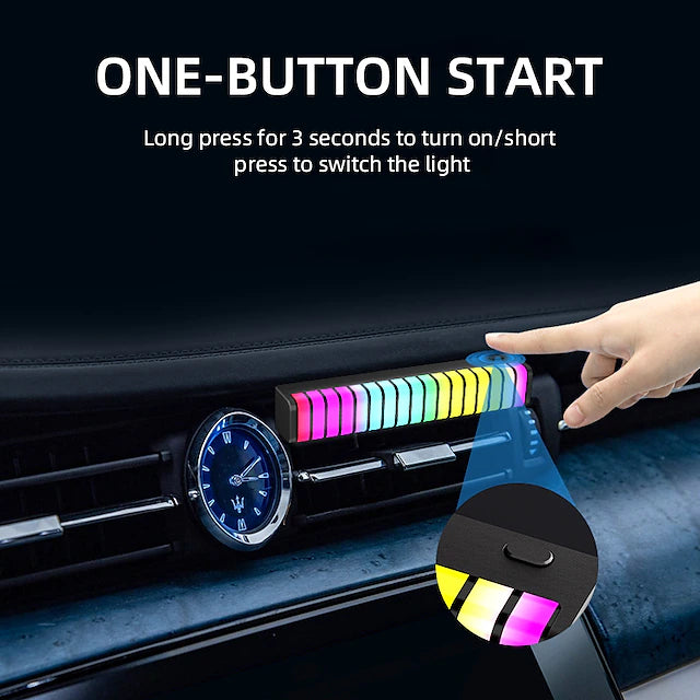 Auto Car Interior RGB Light Music Rhythm Control Diffuser Vent Clip Air Fresheners