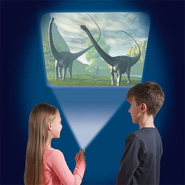 Projection Flashlight Children Projector Light Cute Cartoon Dinosaur