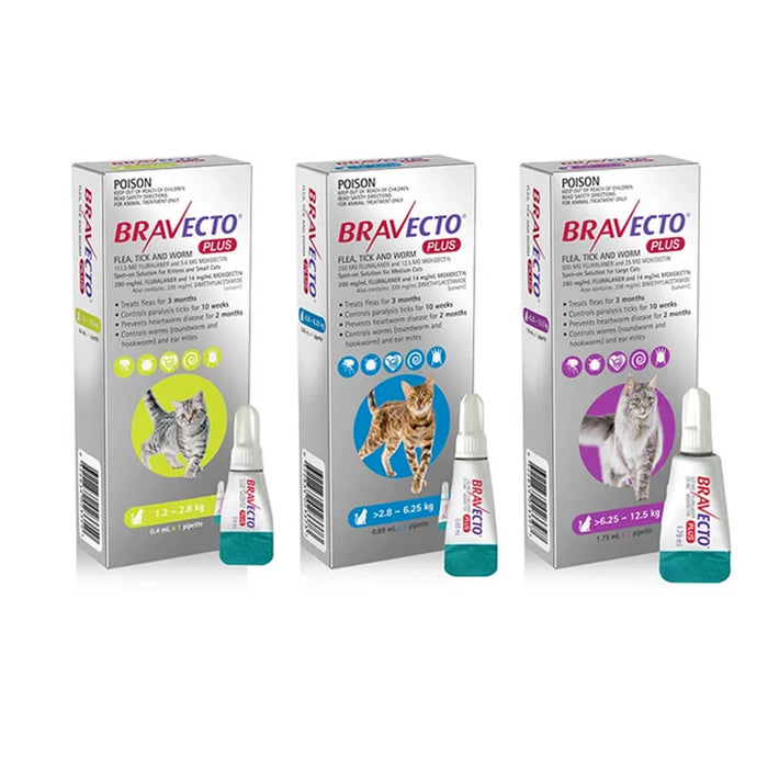 PLUS Tick, Flea And Worm Control For Cats