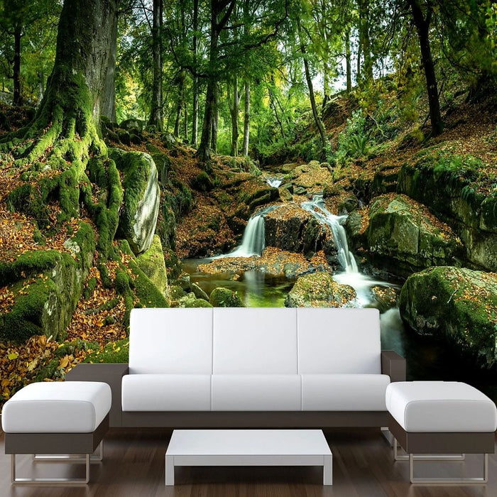 Landscape Wallpaper Mural Waterfall Natural Wall Covering Sticker Peel and Stick