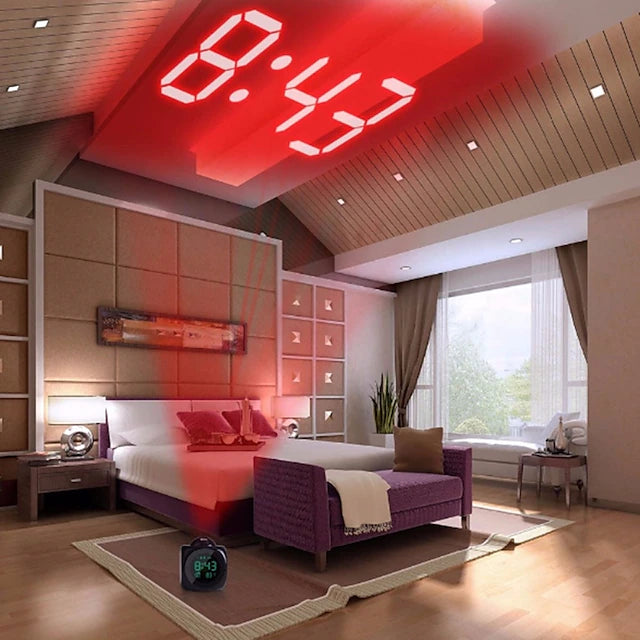 Digital Projection Alarm Clock Home Multifunction Voice Talking Alarm Clock