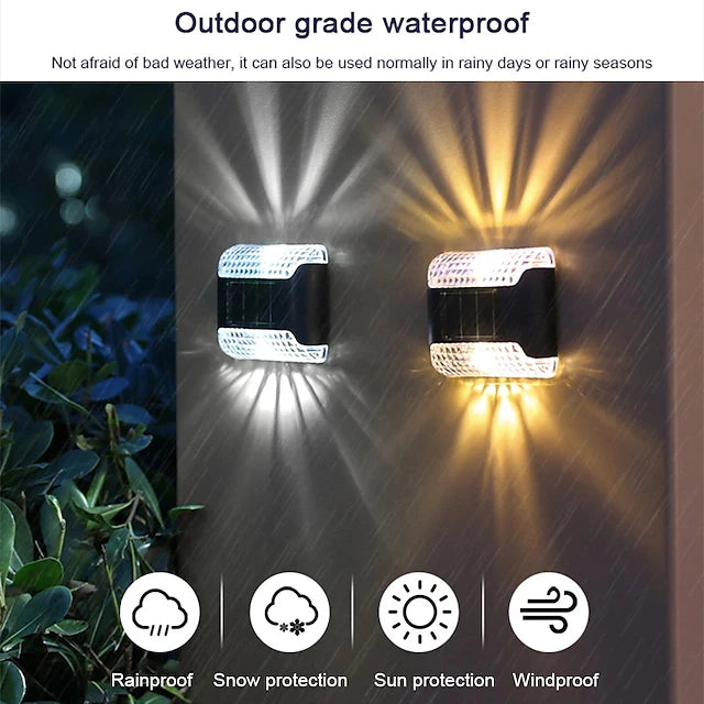 4/8pcs Solar Wall Lights Outdoor LED Porch Light Outdoor Waterproof