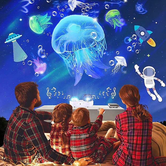 3D Galaxy Ocean Projector Kids Night Lights 12 Pieces Themed Movie