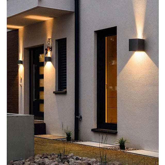 LED Outdoor/Indoor Wall Light 2 LEDs 12W 6000K White 3000K Warm White Wall Lighting LED with Adjustable Beam
